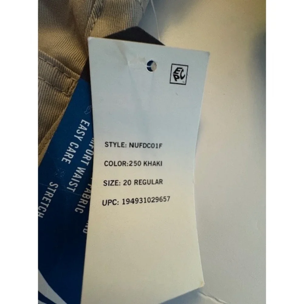 NWT Nautica Boys Adjustable Waist Khaki School Uniform Pants - 20 Regular - Picture 7 of 12